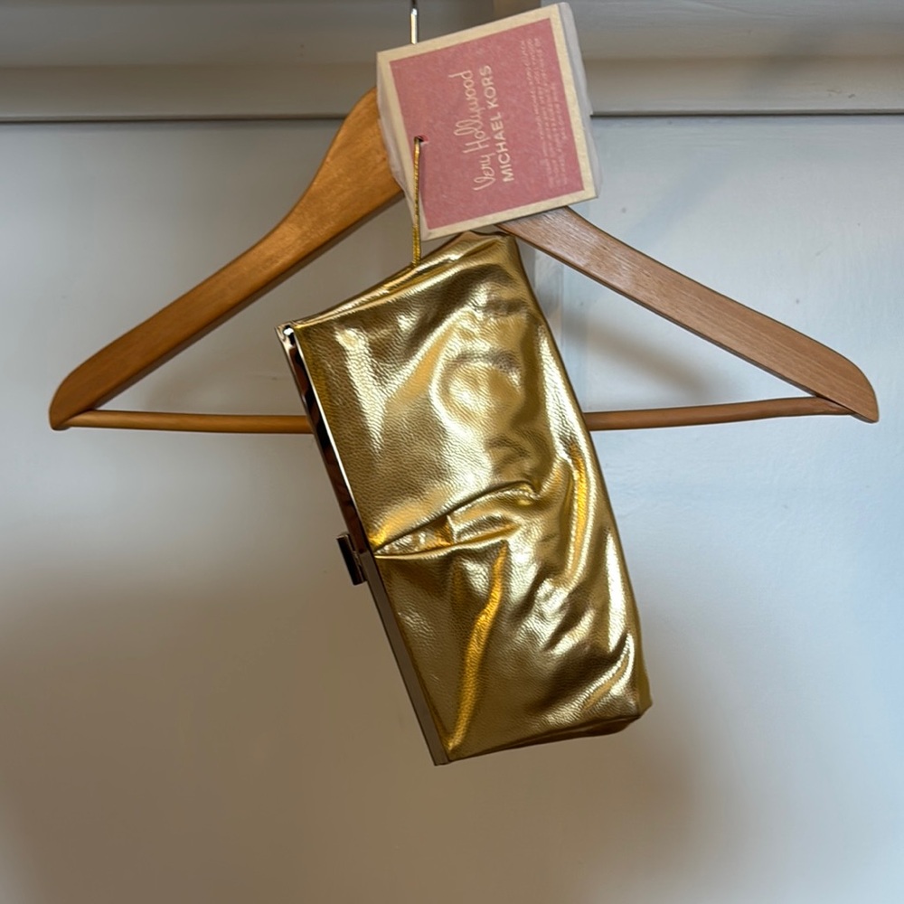 Michael Kora Shimmering Gold Wristlet